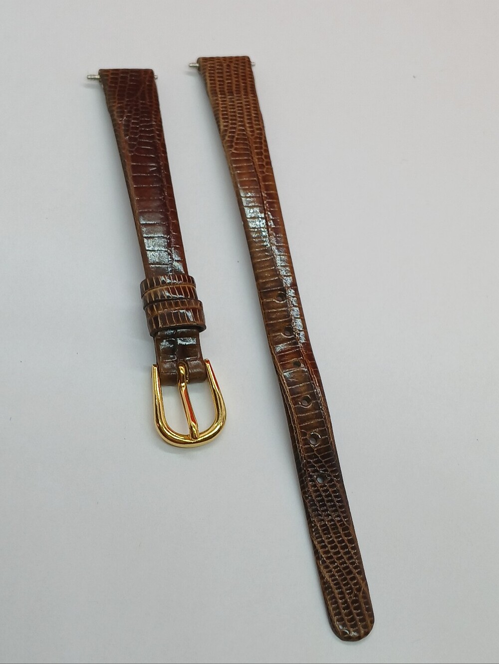 Vintage W.Germany Leather Watch Strap with Gold Buckle